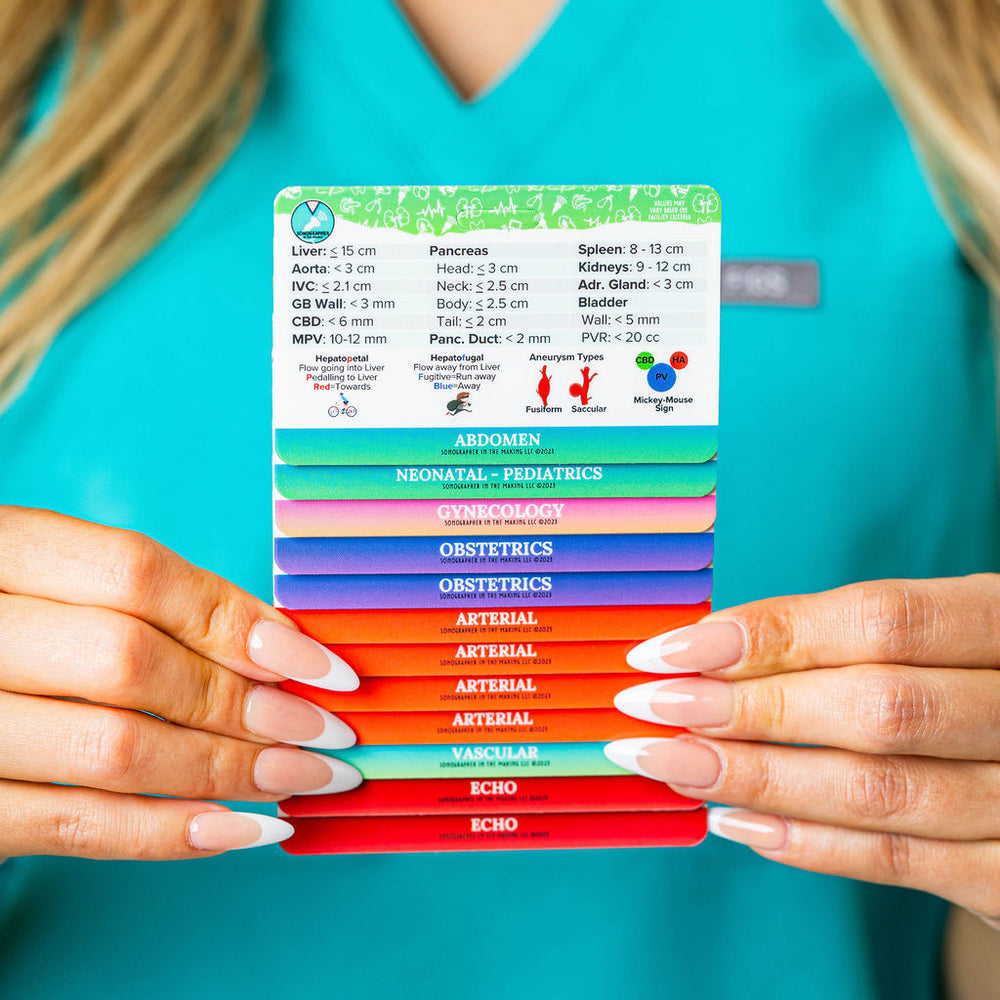 Fan of ultrasound badge cards